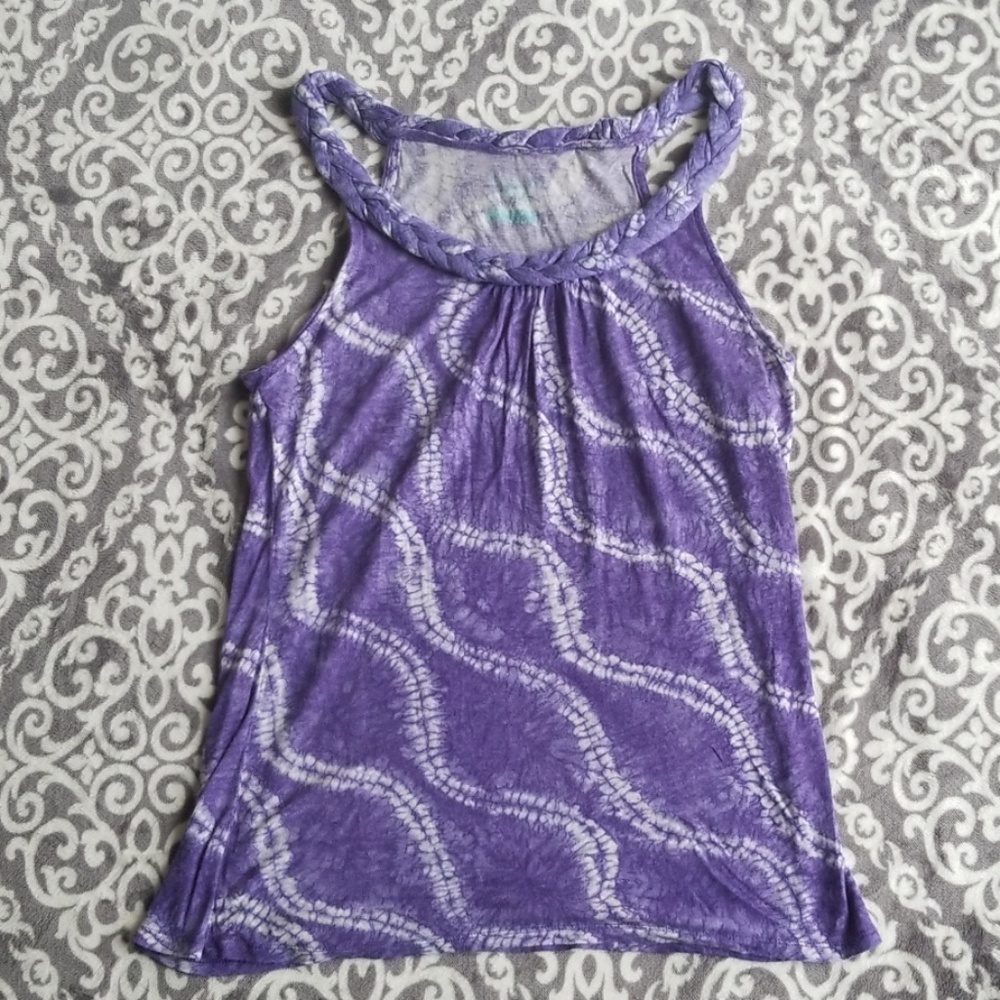 Calypso Tie Dye Braided Neck Top